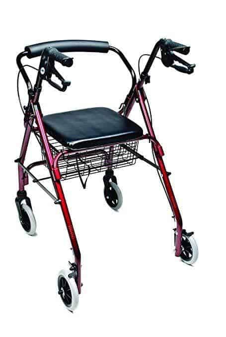Lumex Walkabout Lite Four-Wheel Rollators - Lightweight 14.5 lbs