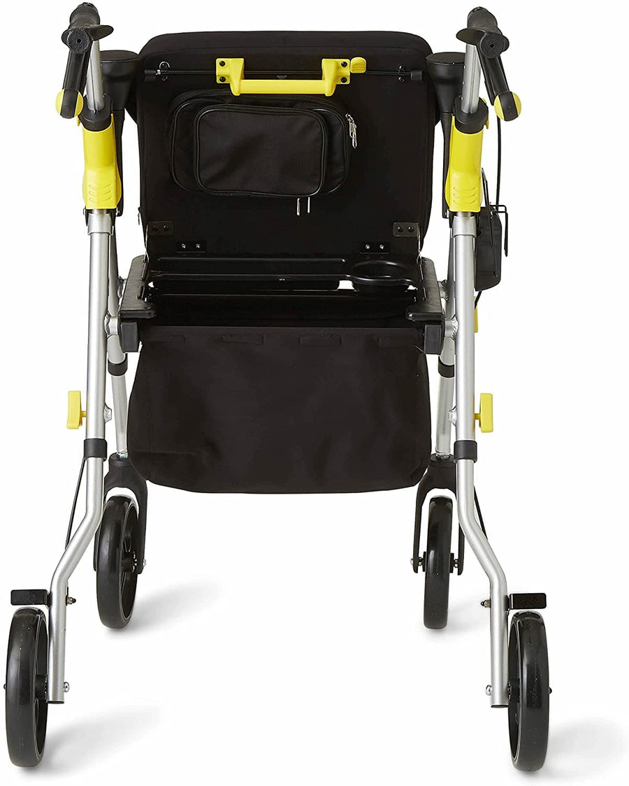 Medline Premium Empower Folding Mobility Rollator Walker with 8" Wheels