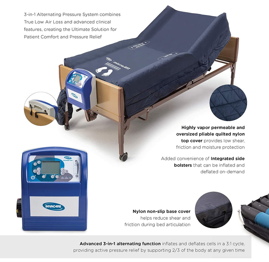 Invacare MicroAIR Alternating Pressure Bariatric Low Air Loss Mattress System