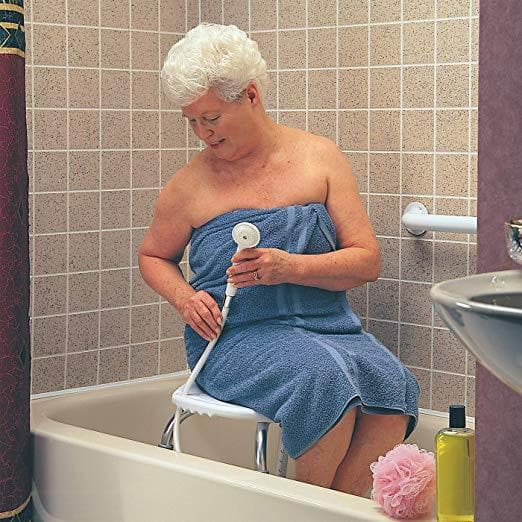 Carex Adjustable Bath and Shower Seat – Height Adjustable Shower Stool