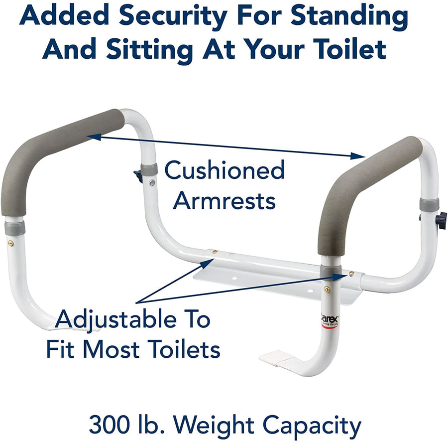 Carex Toilet Safety Frame with Adjustable Width - Easy Installation