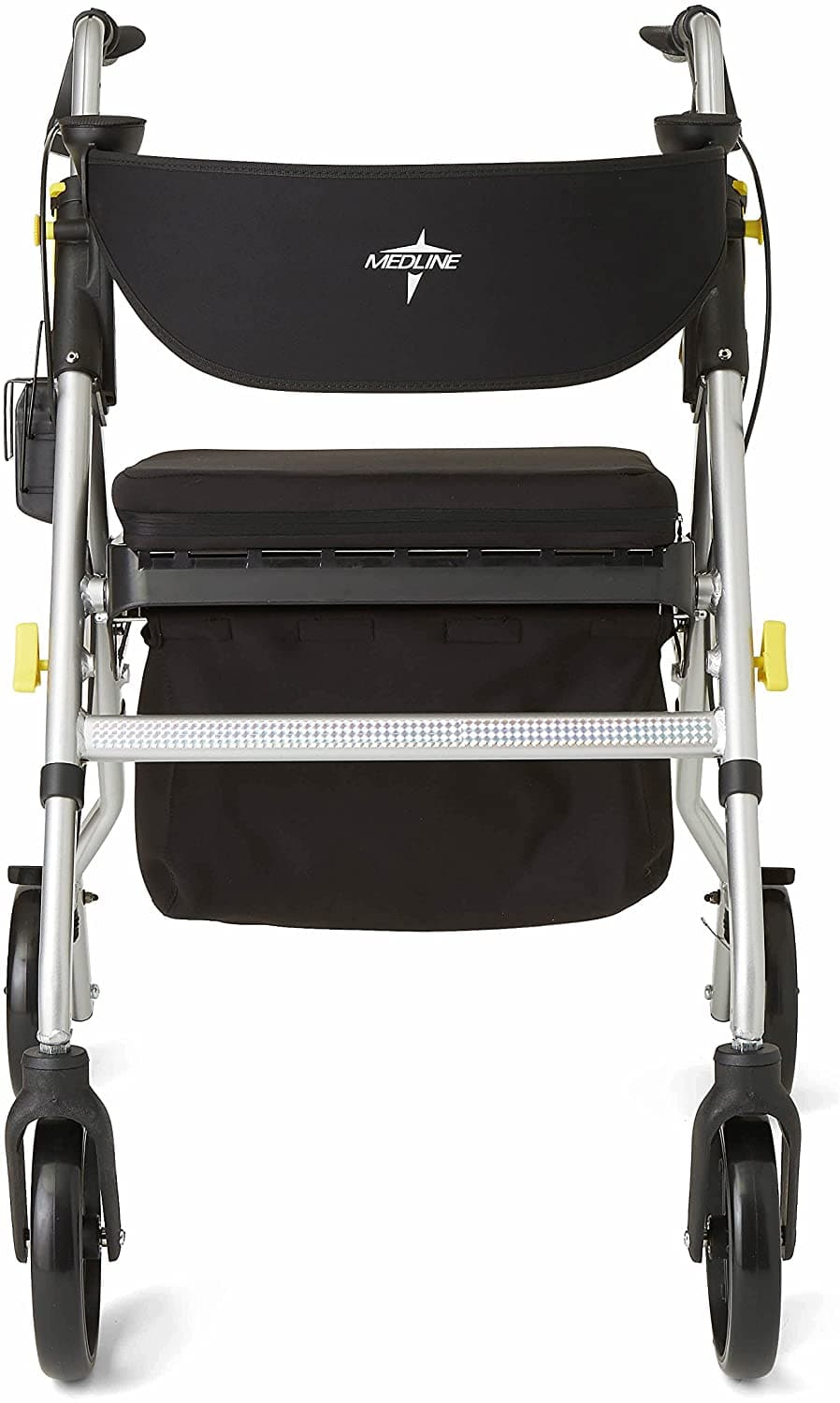 Medline Premium Empower Folding Mobility Rollator Walker with 8" Wheels