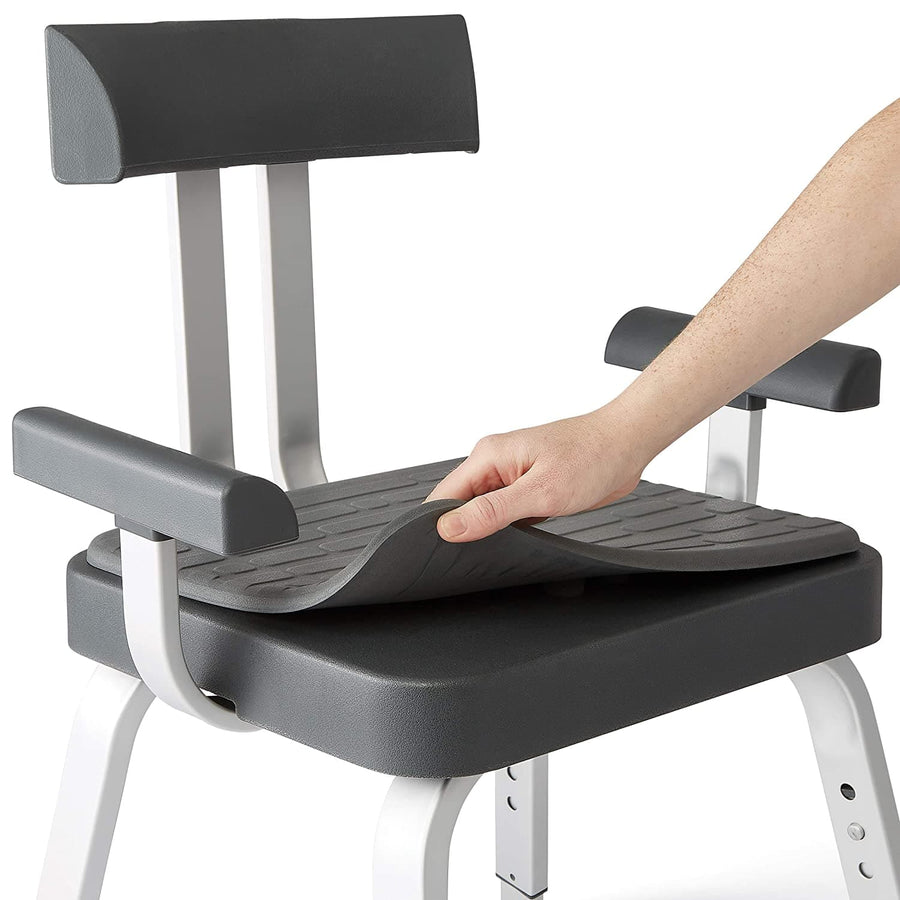 Medline Momentum Shower Chair with Arms & Microban Antimicrobial Protection