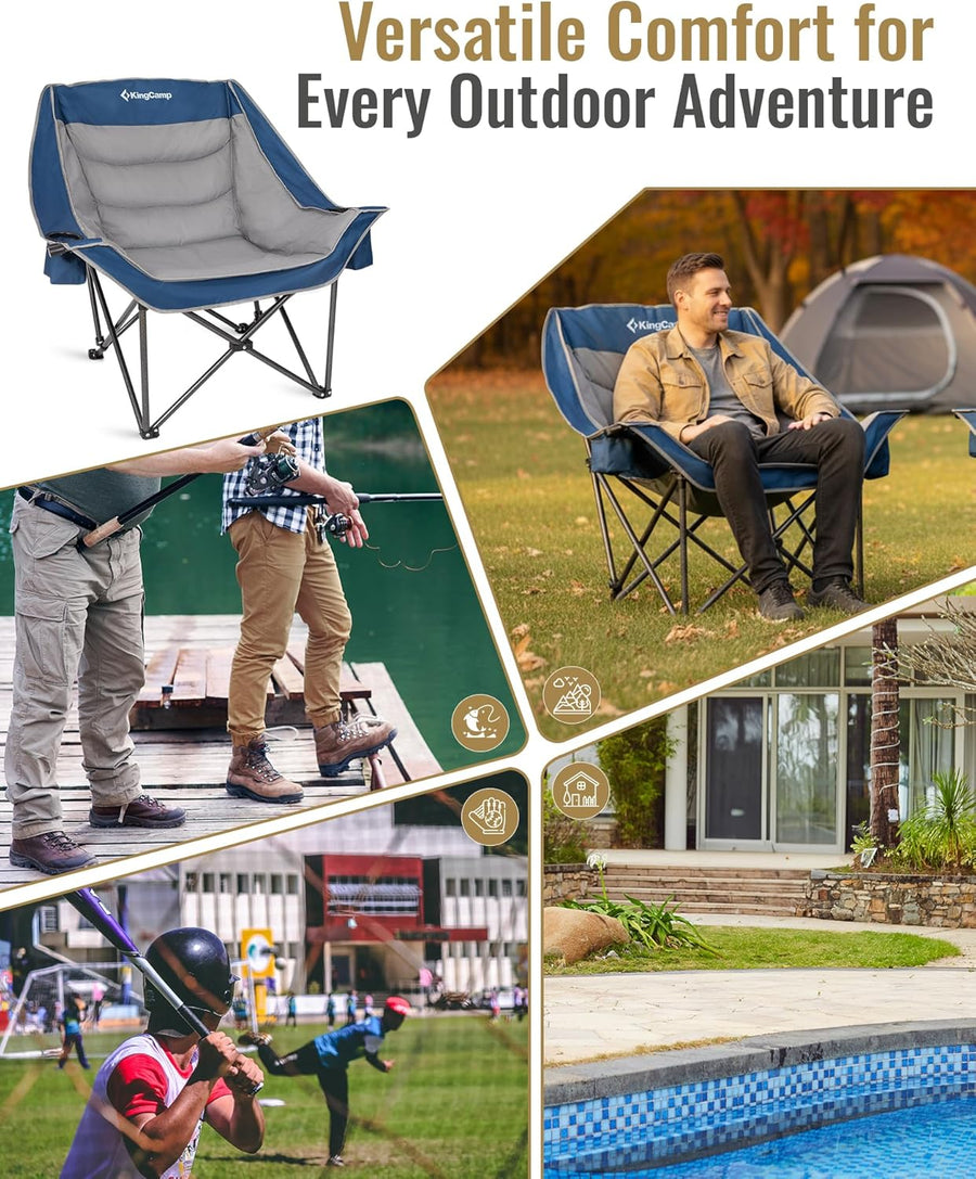 KingCamp CANNA C10 PLUS Oversized Camping Folding Chair