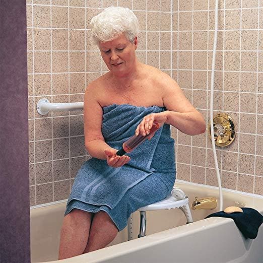 Carex Adjustable Bath and Shower Seat – Height Adjustable Shower Stool