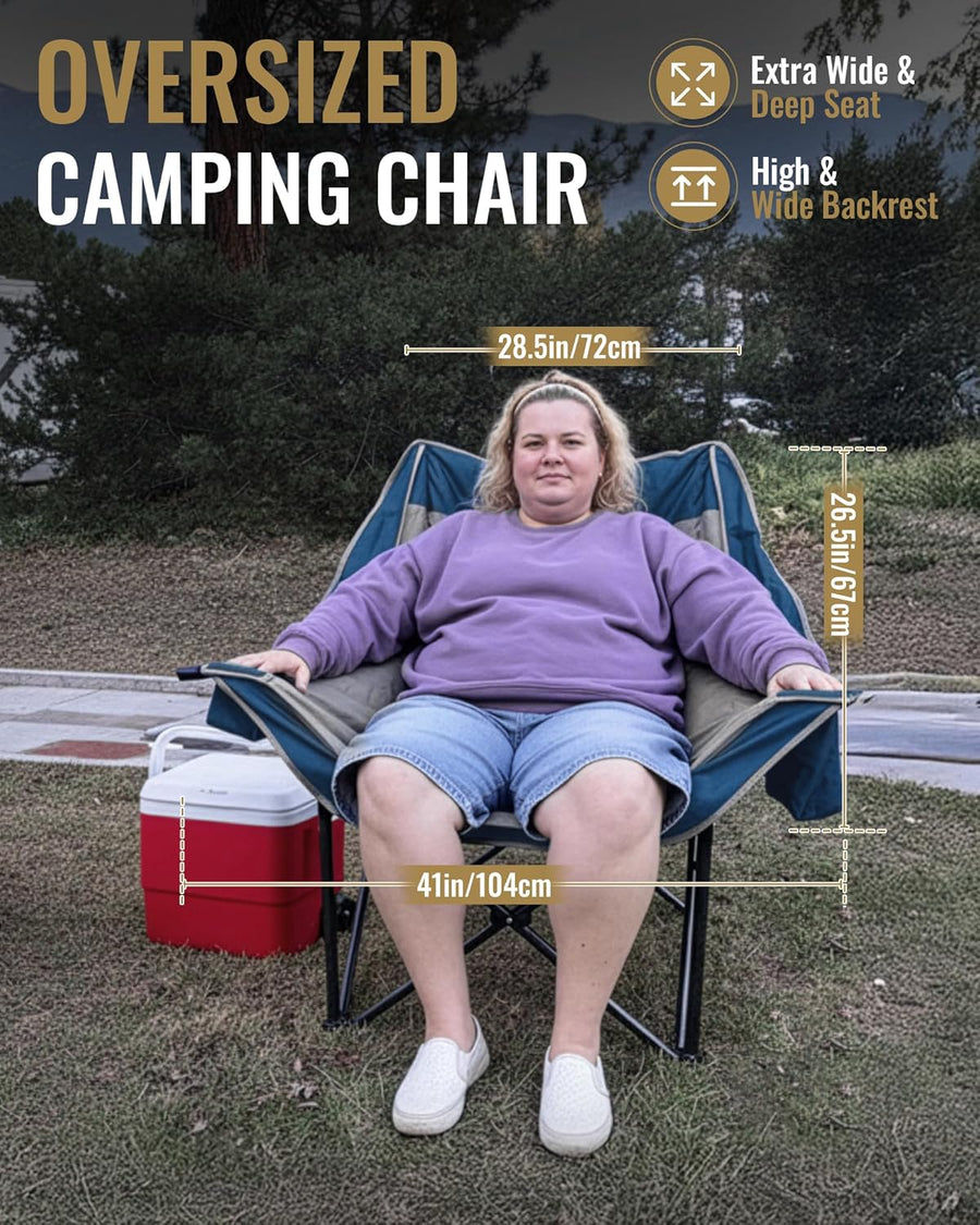 KingCamp CANNA C10 PLUS Oversized Camping Folding Chair
