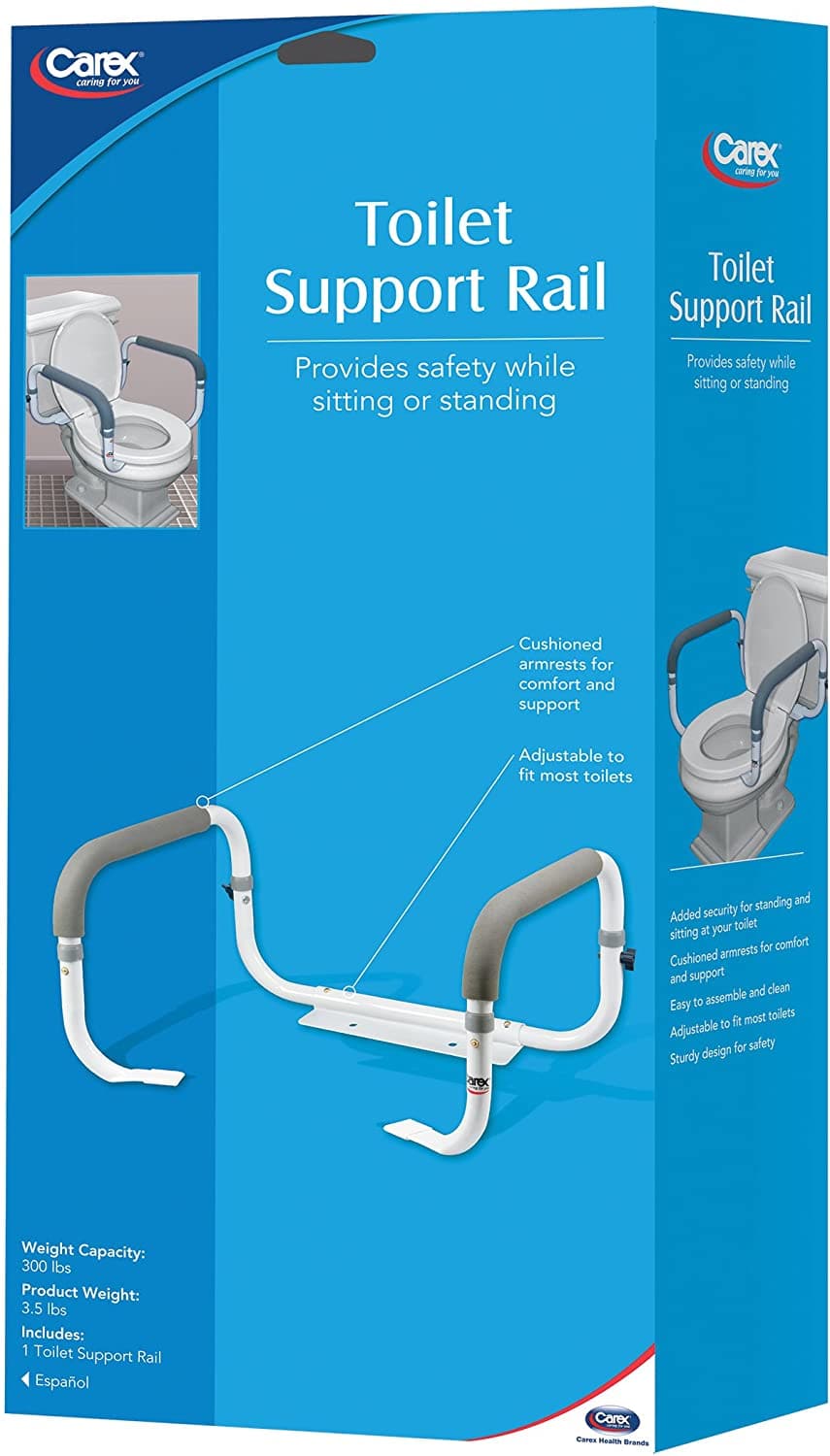 Carex Toilet Safety Frame with Adjustable Width - Easy Installation