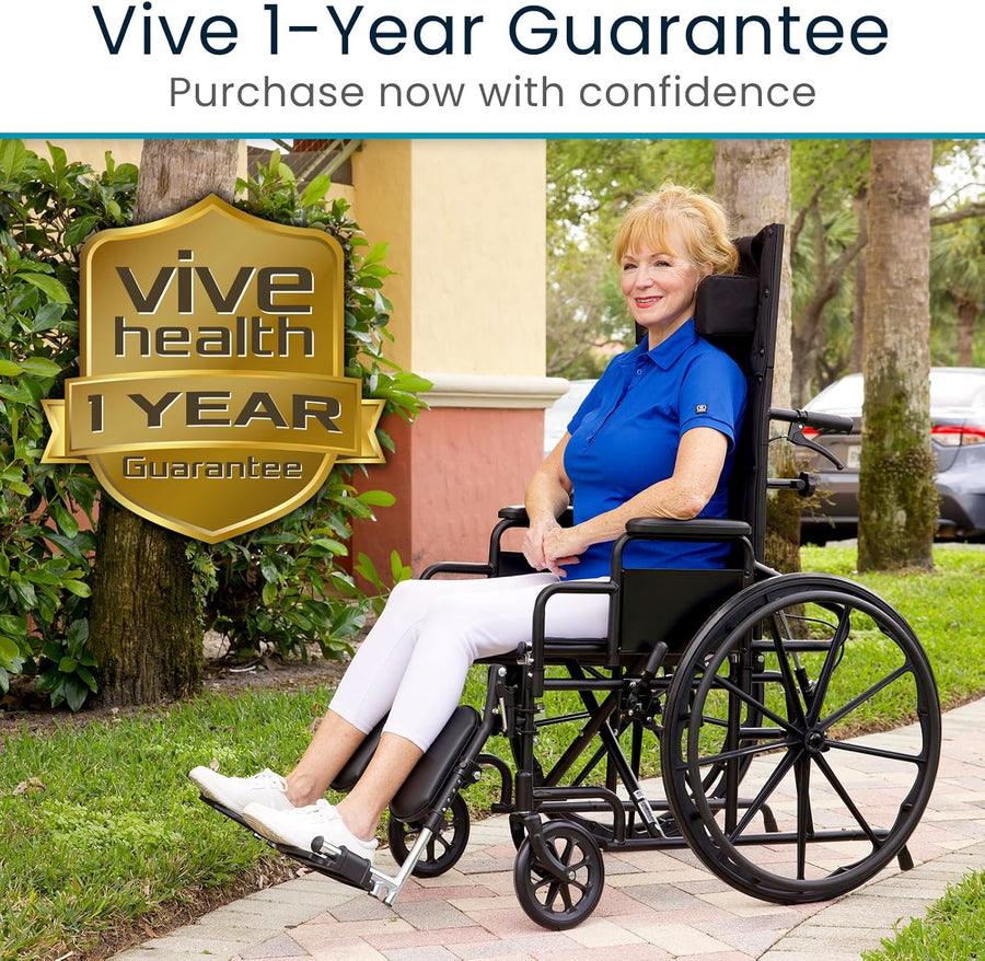 Reclining Wheelchair with Headrest