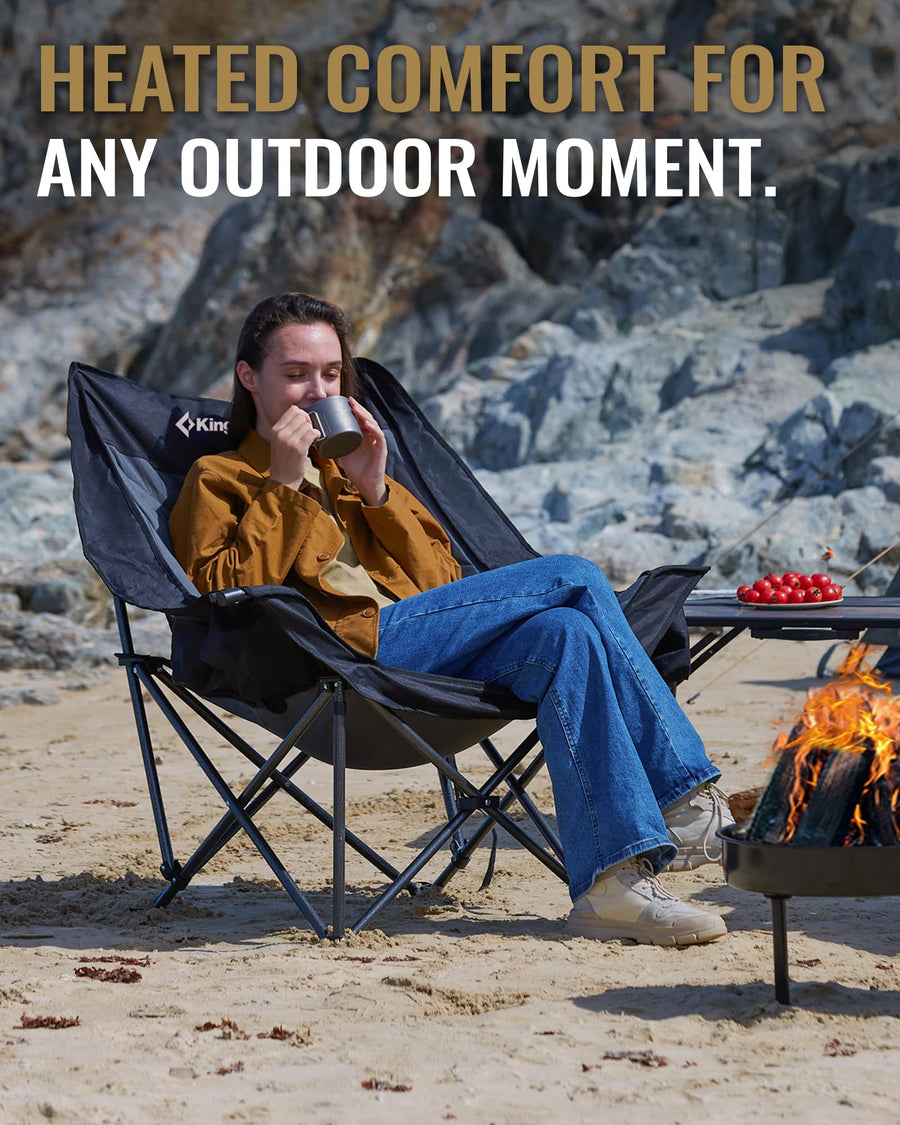 KingCamp CANNA C10 PLUS Heated Padded Camping Chair