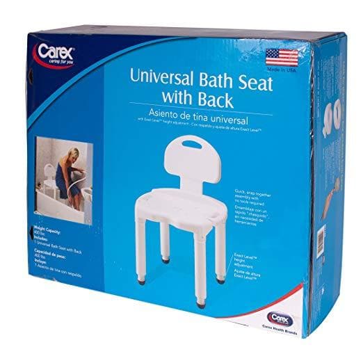 Carex Bariatric Bath Seat And Shower Chair With Back and Anti-Slip Feet