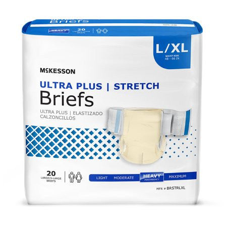 Mckesson Adult Stretch Tab Closure Briefs - Heavy Absorbency