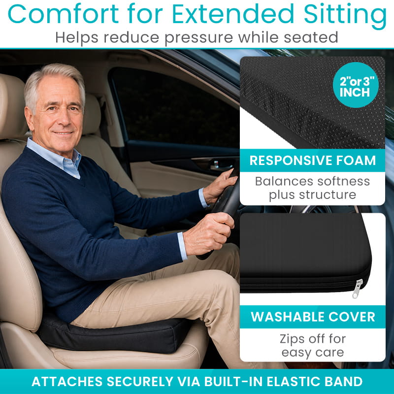 Wheelchair Gel Seat Cushion - Back Support Comfort and Pain Relief