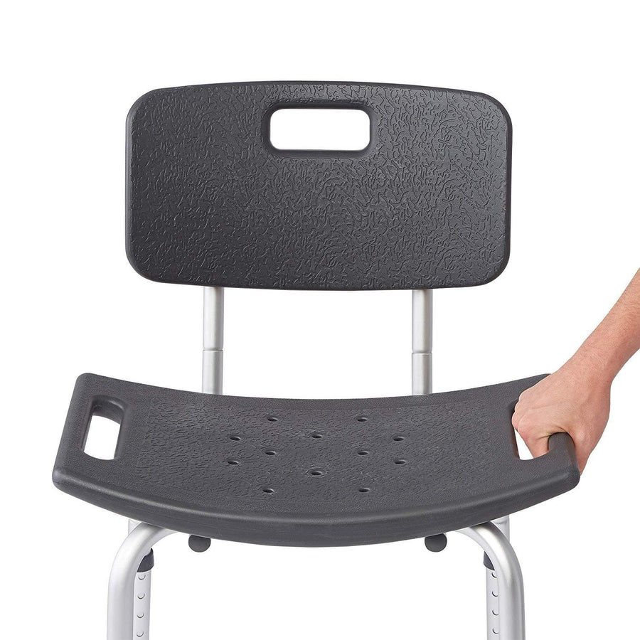 Medline Shower Chair Bath Bench With Back - Infused With Microban Antimicrobial Protection