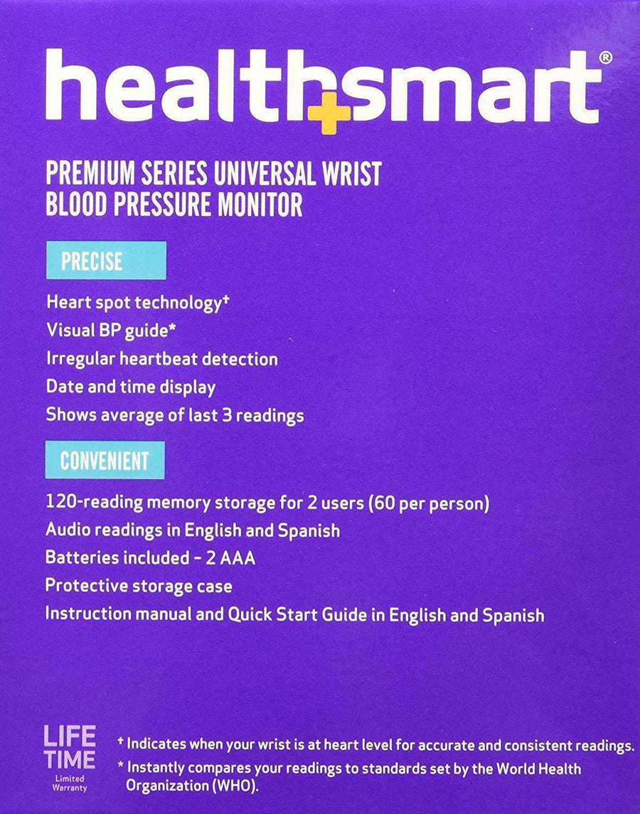 HealthSmart Premium Series Wrist Digital Blood Pressure Monitor