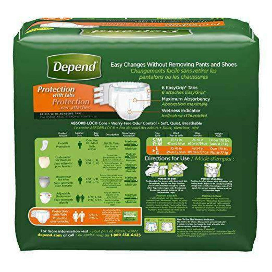 Depend Protection with Tabs Incontinence Underwear - Maximum Absorbency