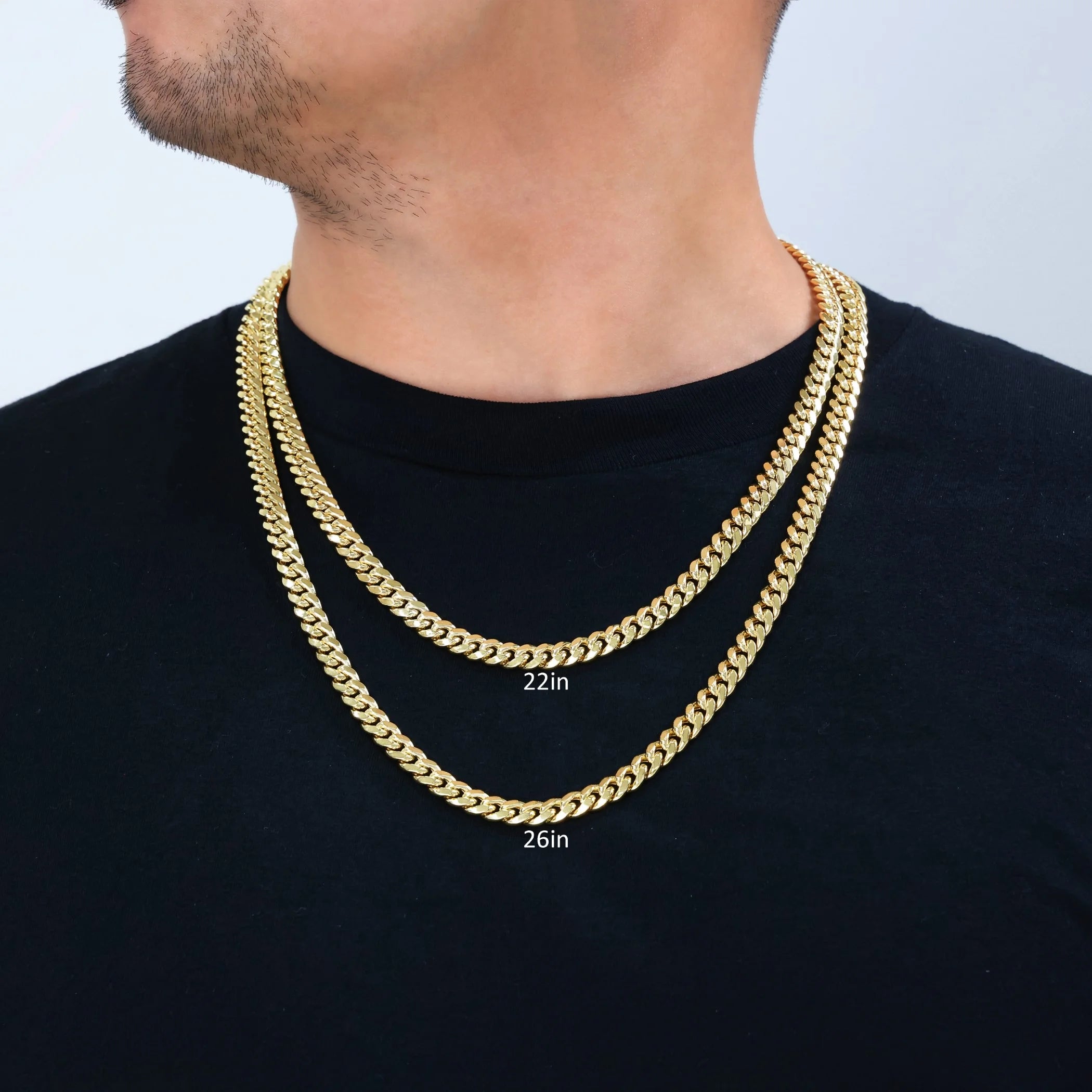 14K Yellow Gold 7.5Mm Miami Cuban Link Chain Necklace, Mens Womens Jewelry Box Clasp 16" - 30"