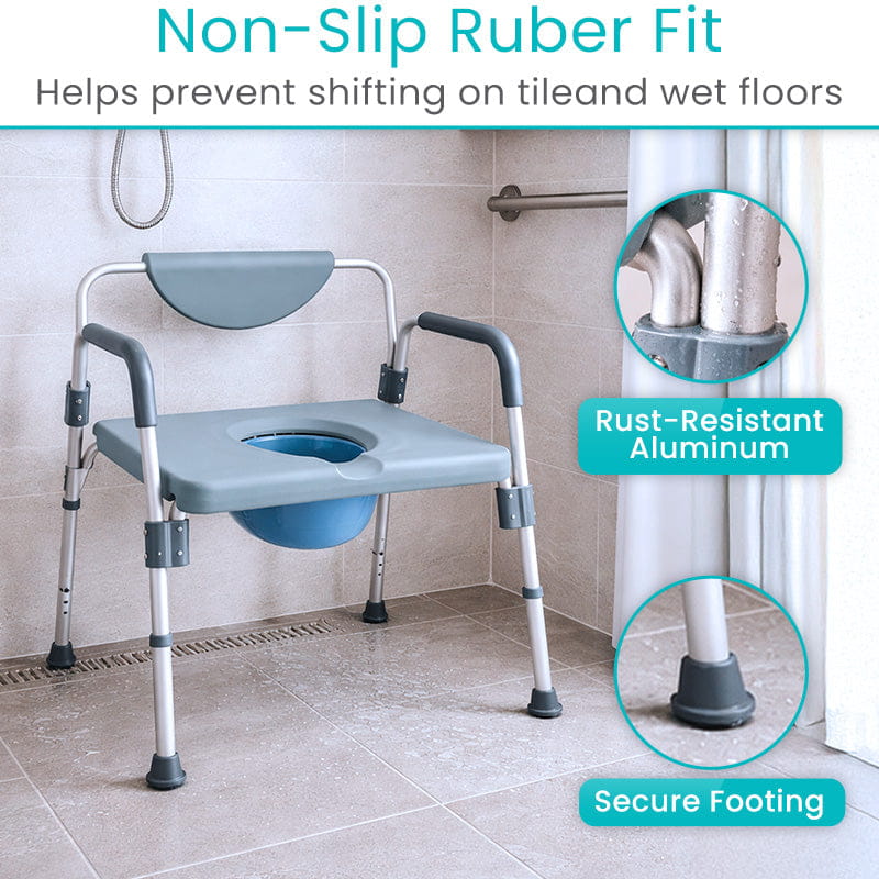 4-in-1 Bariatric Commode Shower Chair