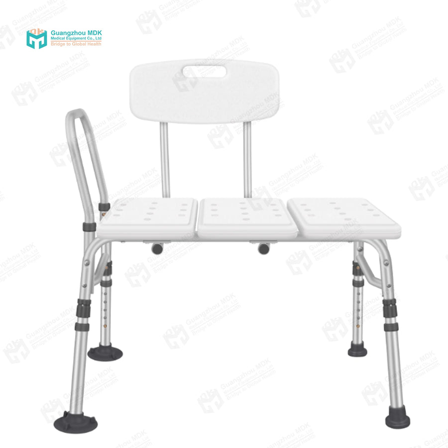 Adjustable Non-Slip Shower Transfer Bench with Backrest and Handrail view 2