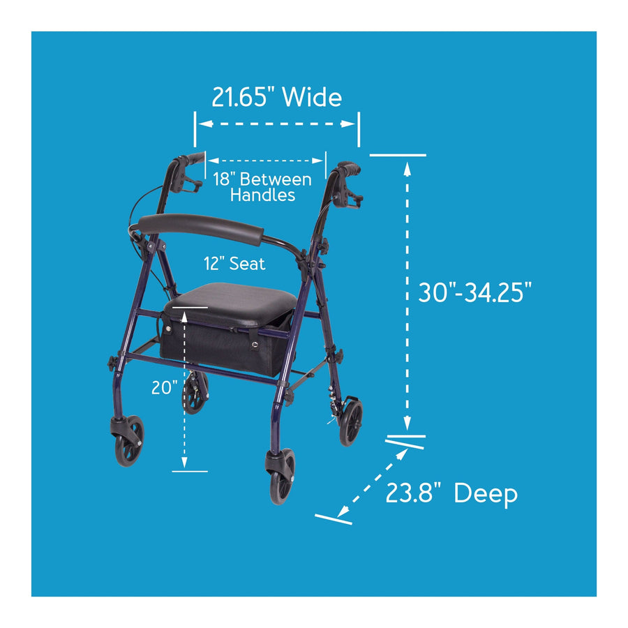 Carex Steel Rolling Walker