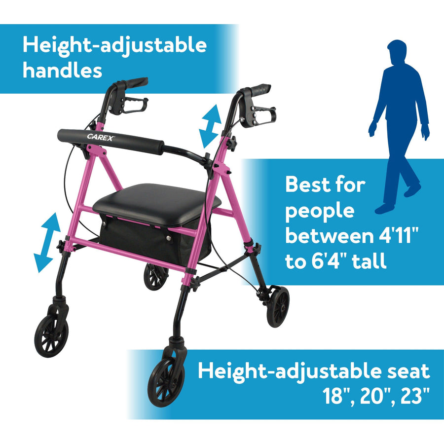 Carex Step 'N Rest® Rolling Walker