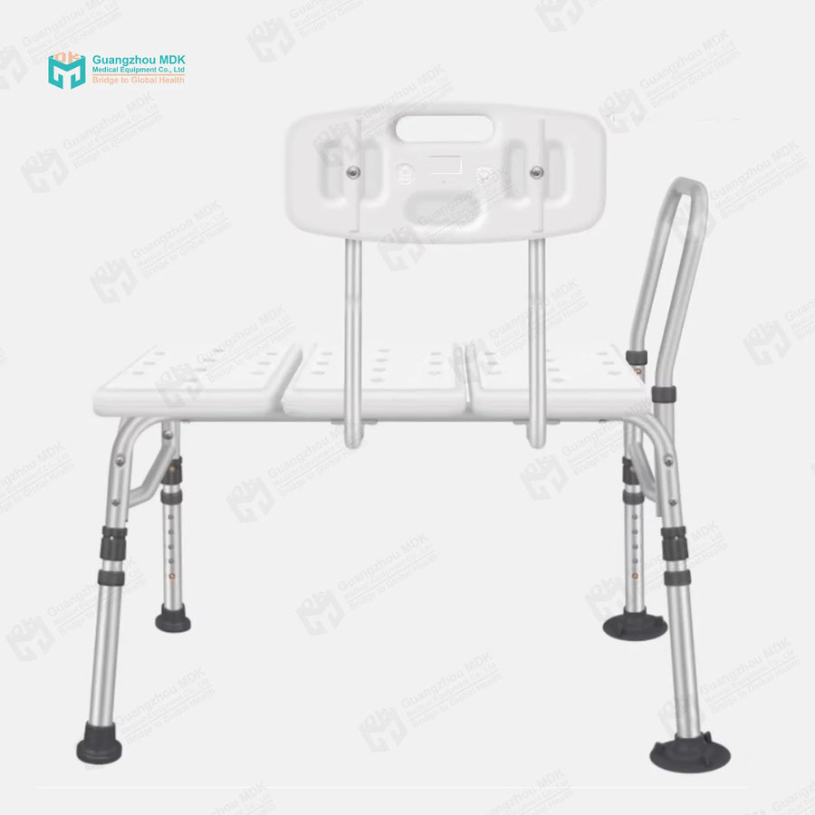 Adjustable Non-Slip Shower Transfer Bench with Backrest and Handrail view 5
