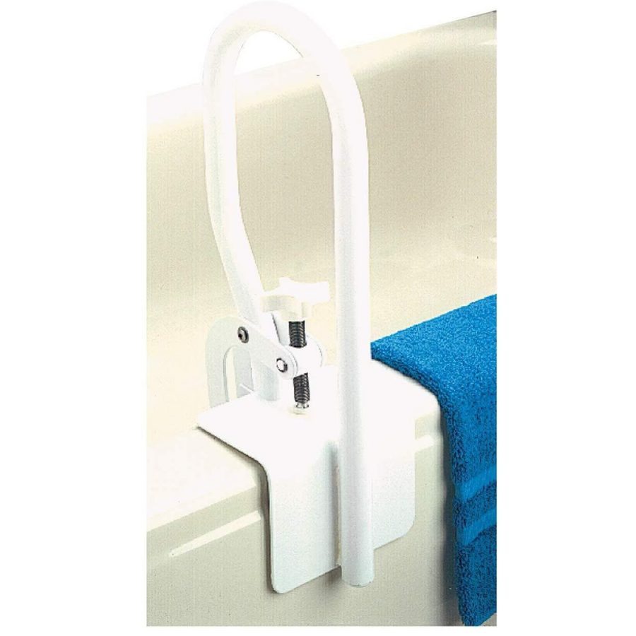 Carex White Clamp-On Bathtub Fall Prevention Safety Rail