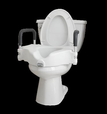 Locking Raised Toilet Seat with Arms