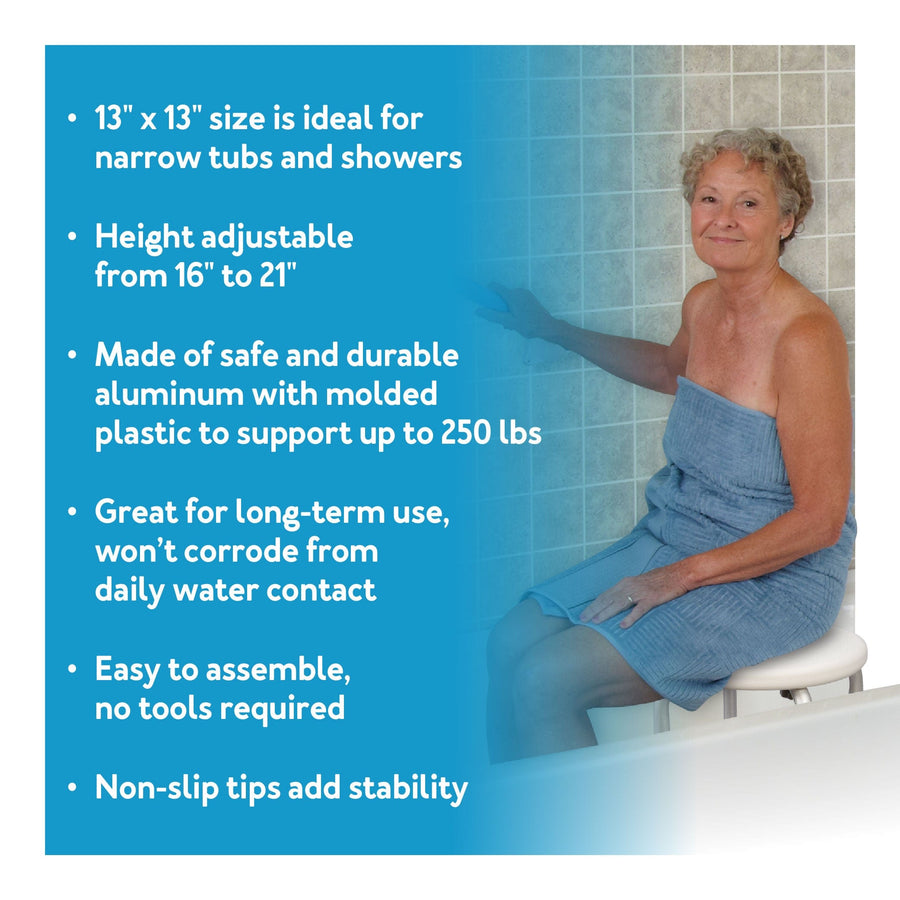 Carex Compact Round Shower Stool