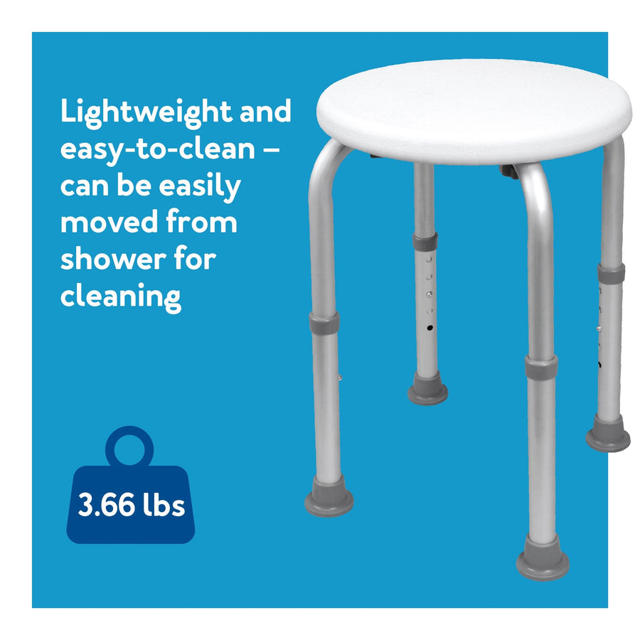 Carex Compact Round Shower Stool