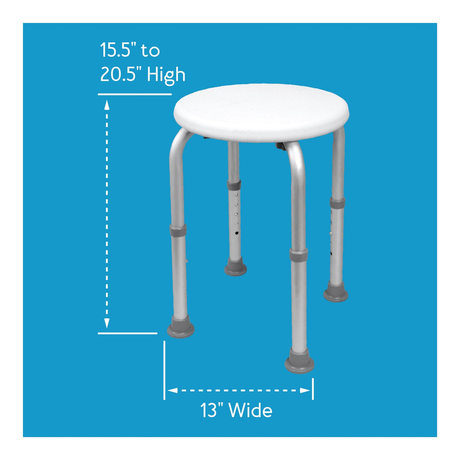 Carex Compact Round Shower Stool