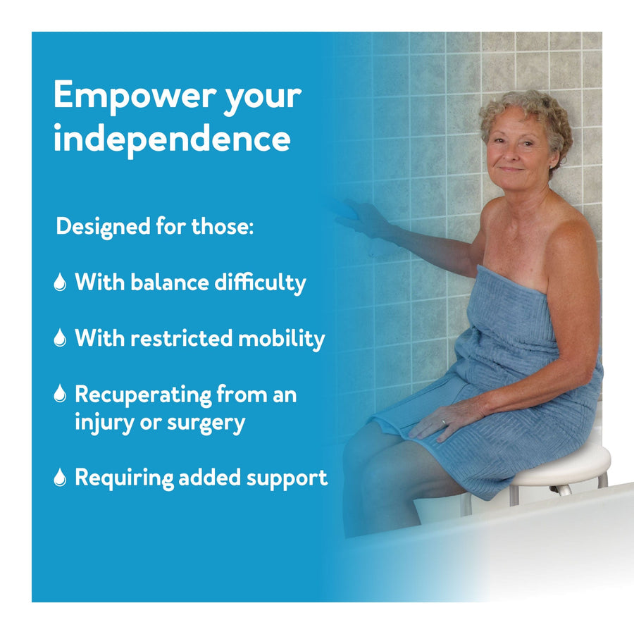 Carex Compact Round Shower Stool