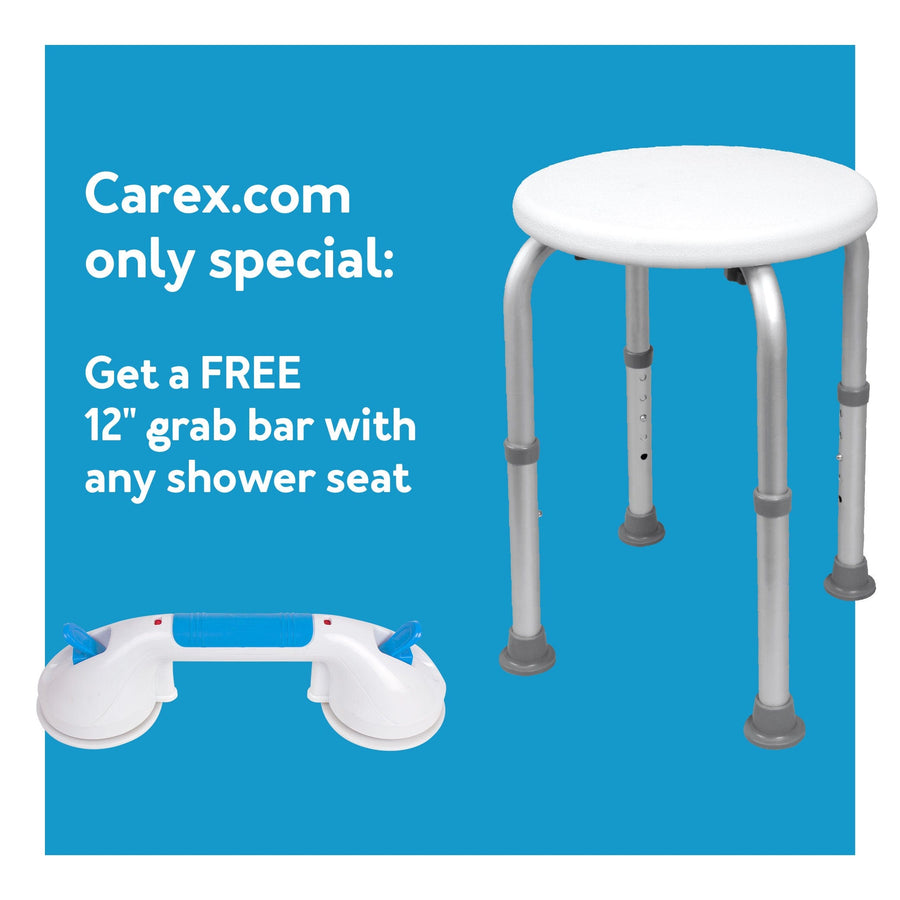 Carex Compact Round Shower Stool