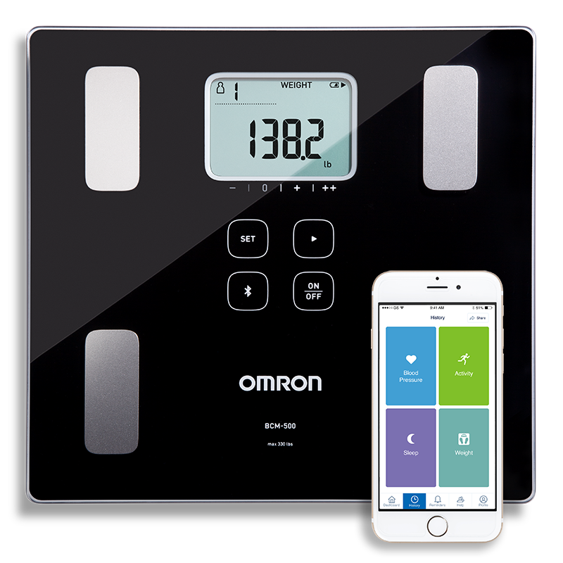 Omron Body Composition Monitor and Scale with Bluetooth Connectivity – 6 Body Metrics