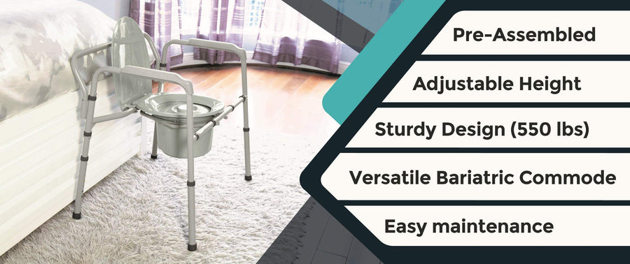 Stainless Steel Bariatric Commode