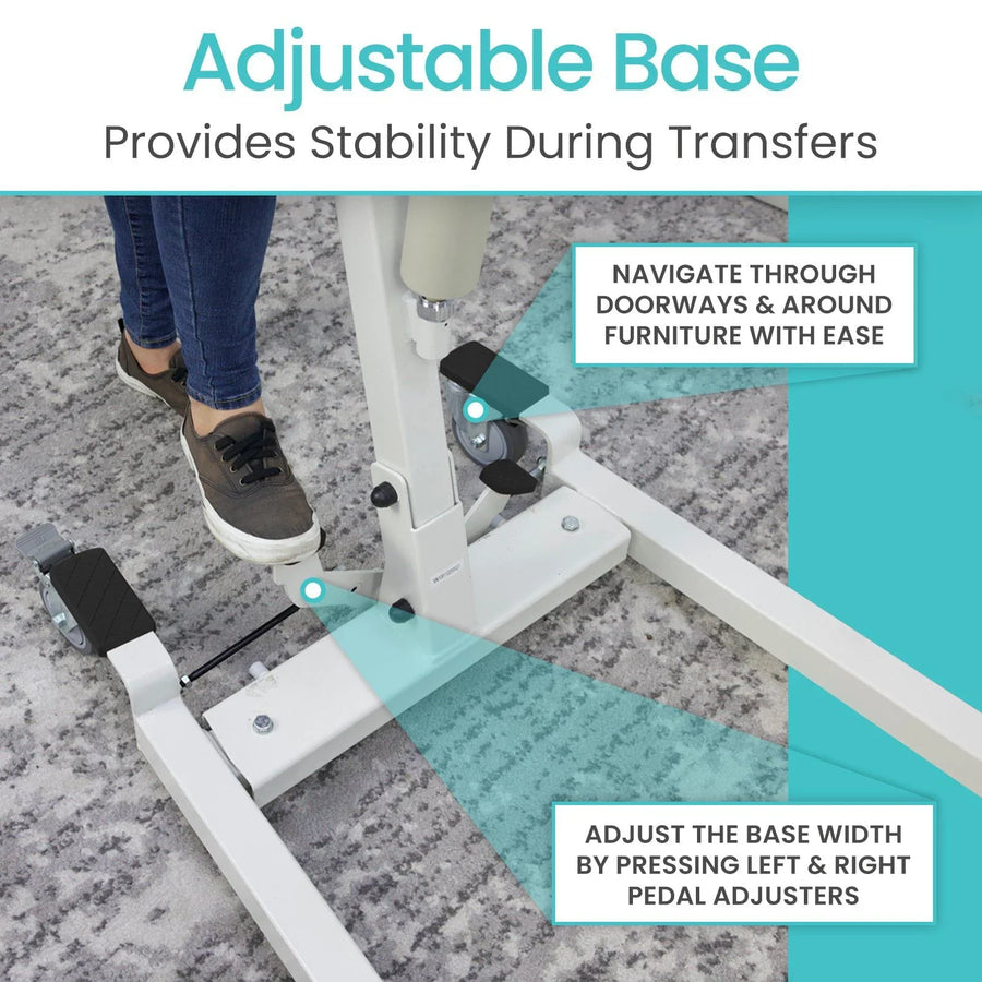 Electric Patient Lift, 400 lb Capacity, Battery Powered