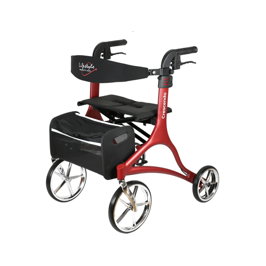 Lifestyle Mobility Aids Crescendo Euro-Style Rollator with XL Wheels