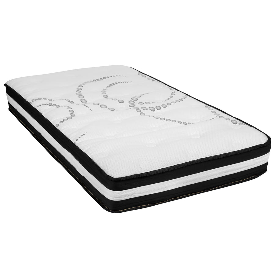 Capri Comfortable Sleep 10 Inch CertiPUR-US Certified Foam Pocket Spring Mattress & 2 inch Gel Memory Foam Topper Bundle