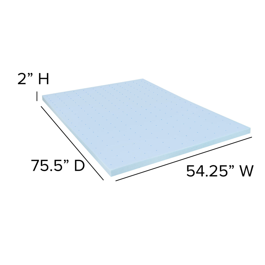 Capri Comfortable Sleep 10 Inch CertiPUR-US Certified Foam Pocket Spring Mattress & 2 inch Gel Memory Foam Topper Bundle