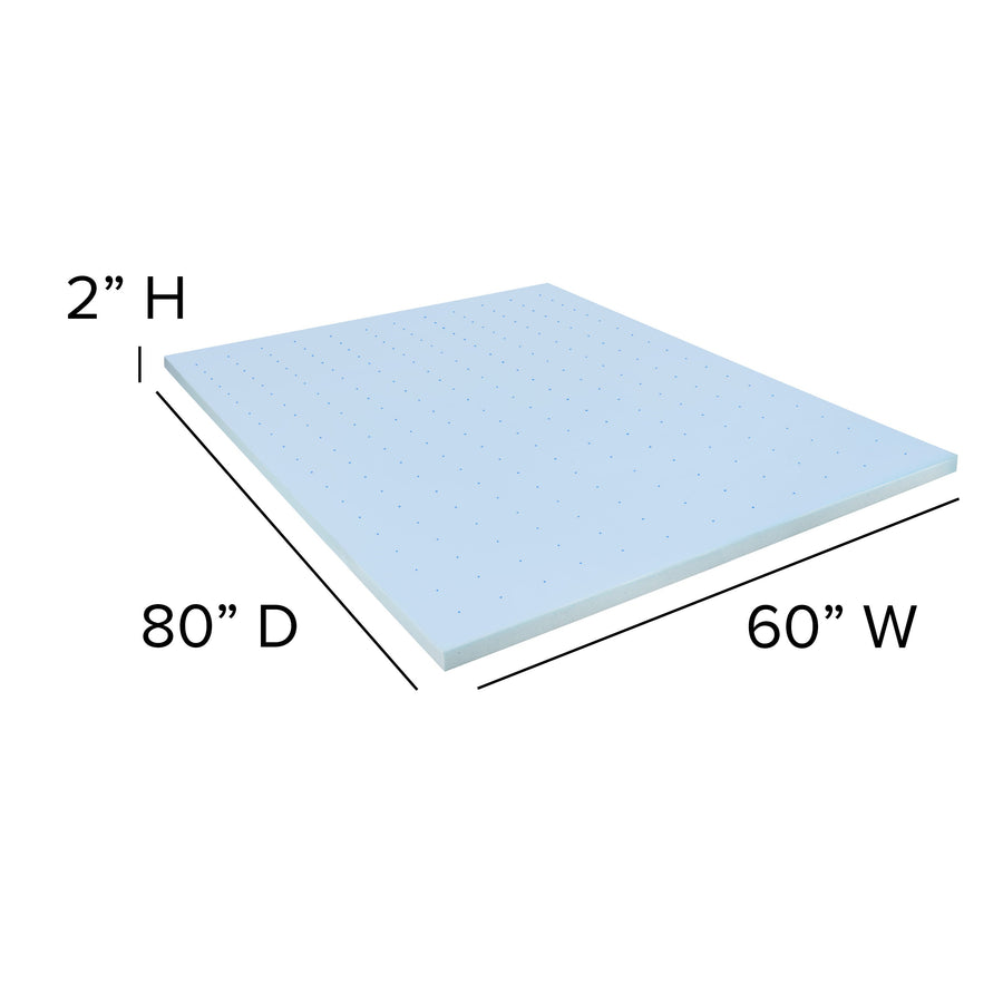 Capri Comfortable Sleep 10 Inch CertiPUR-US Certified Foam Pocket Spring Mattress & 2 inch Gel Memory Foam Topper Bundle