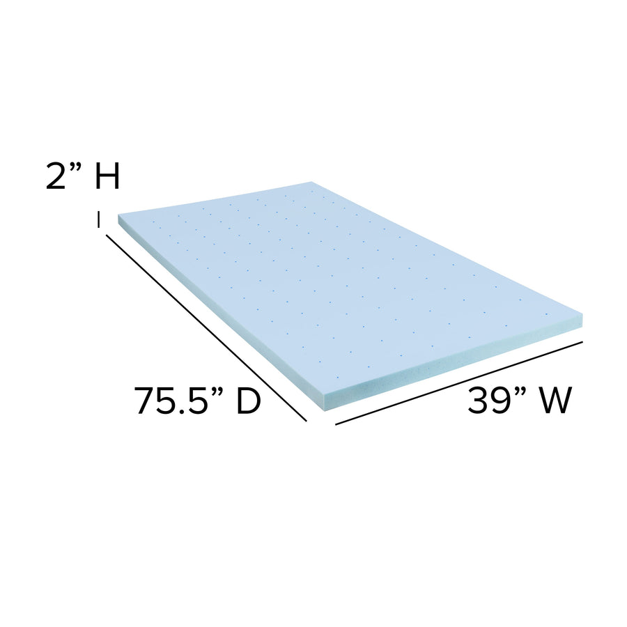 Capri Comfortable Sleep 10 Inch CertiPUR-US Certified Foam Pocket Spring Mattress & 2 inch Gel Memory Foam Topper Bundle