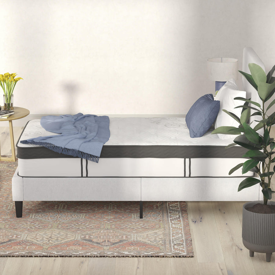Capri Comfortable Sleep 12 Inch CertiPUR-US Certified Memory Foam & Pocket Spring Mattress, Mattress in a Box