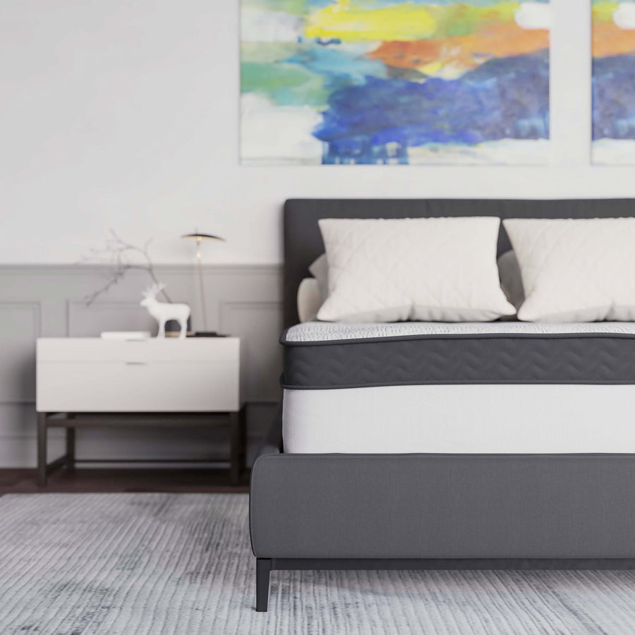 Capri Comfortable Sleep 12 Inch CertiPUR-US Certified Memory Foam & Pocket Spring Mattress, Mattress in a Box