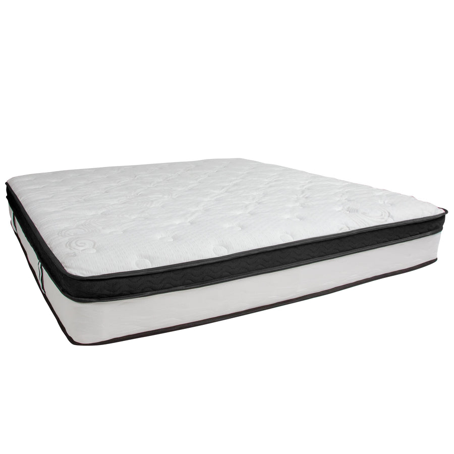 Capri Comfortable Sleep 12 Inch CertiPUR-US Certified Memory Foam & Pocket Spring Mattress, Mattress in a Box