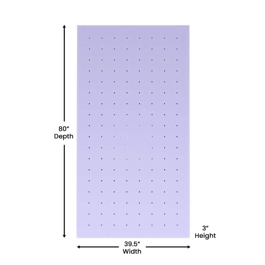 Capri Comfortable Sleep Lavender Infused Memory Foam Mattress Topper with Ventilated Design and CertiPUR-US Certified Foam