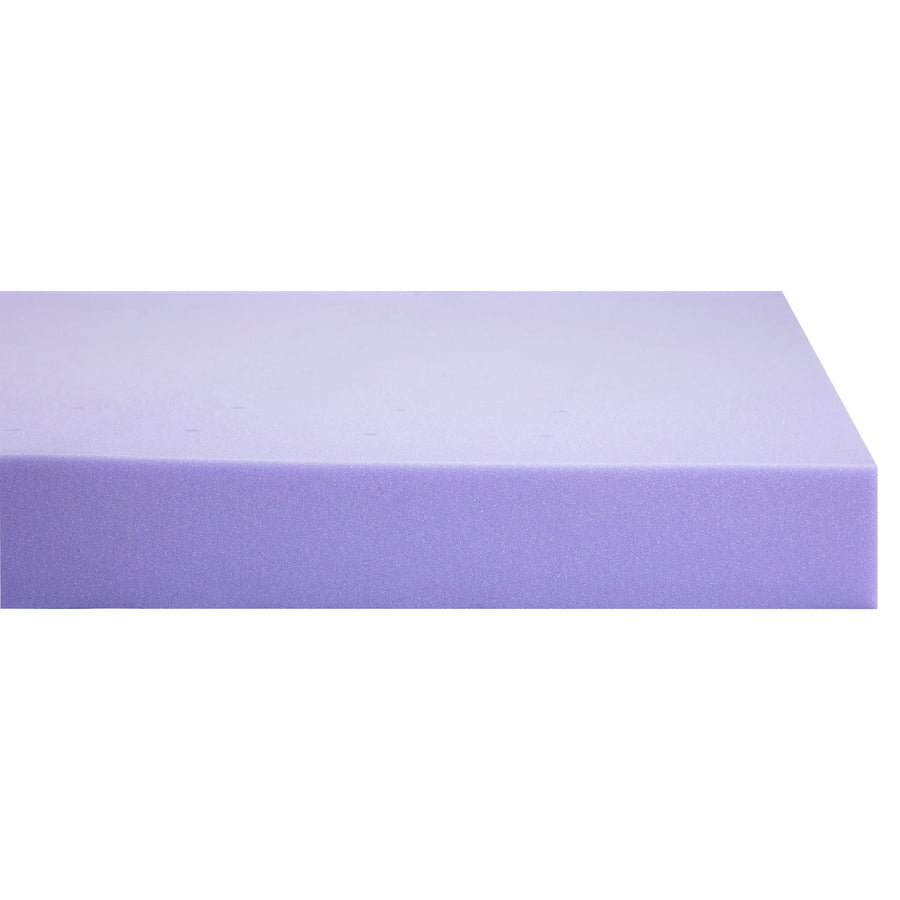 Capri Comfortable Sleep Lavender Infused Memory Foam Mattress Topper with Ventilated Design and CertiPUR-US Certified Foam