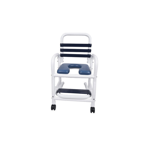 Mor-Medical Deluxe PVC Shower Commode Chair with Footrest - No Bucket