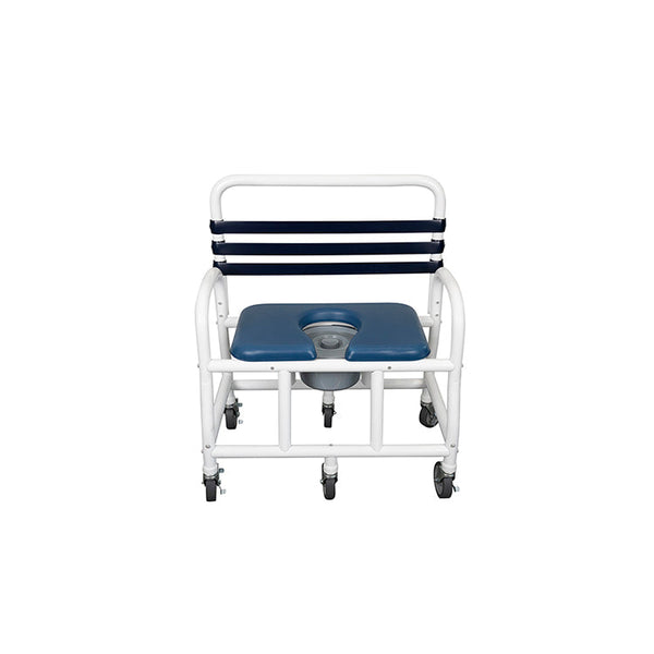 Mor-Medical XL Heavy Duty Deluxe PVC Shower Commode Chair - 710 lb Cap