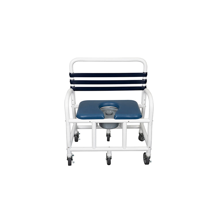 Mor-Medical XL Heavy Duty Deluxe PVC Shower Commode Chair - 710 lb Cap