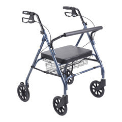 Drive Go-Lite Bariatric Steel Rollator - 500 lbs Capacity, 35.25" to 39.5" Handle Height