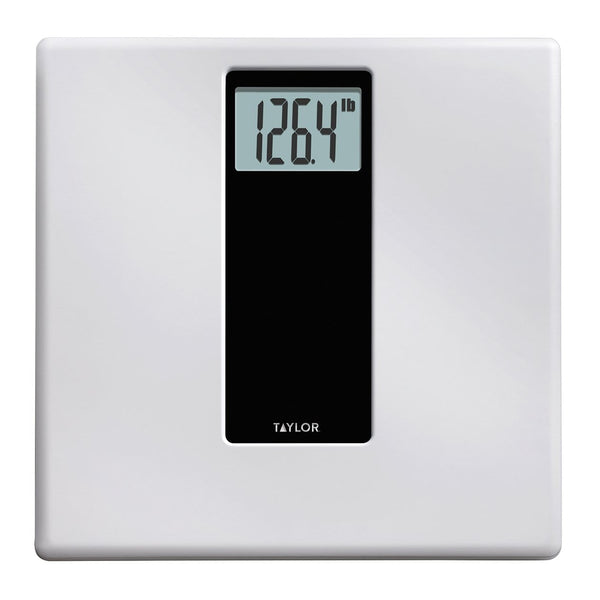 Digital Plastic Glass Body Scale, White/Black